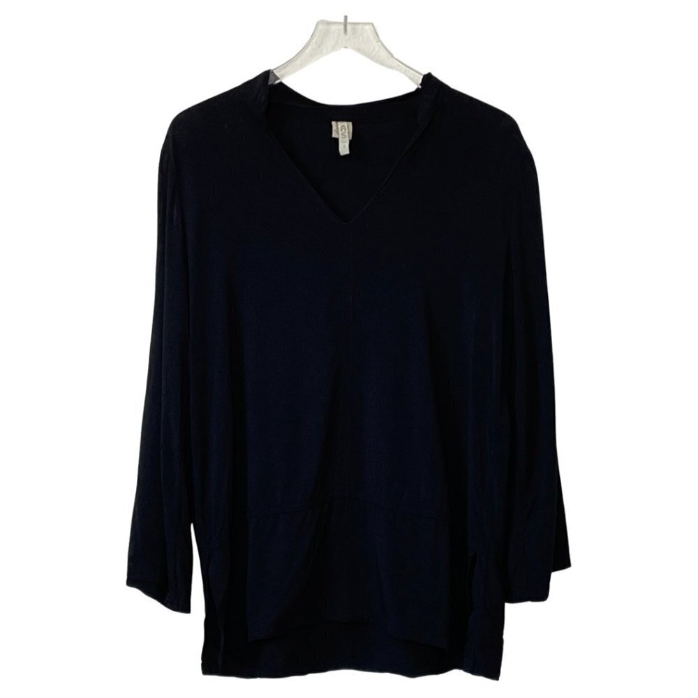 NEW XCVI Black Long Sleeve V Neck Tunic Sz. S